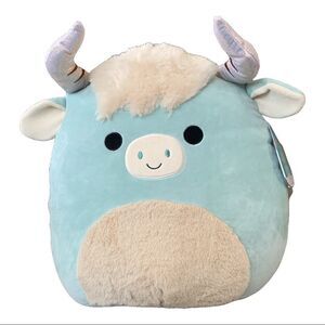 Squishmallow 16” ARMIE the BLUE HIGHLAND COW LONGHORN NWT VERY RARE BRAND NEW